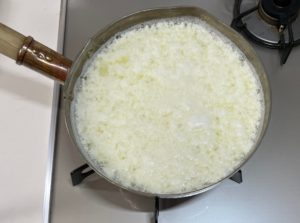 1日1l カッテージチーズ作りました プルミエール